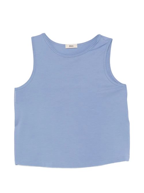 Cotton-Blend Tank Top — Blue