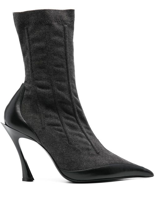 95mm corset boots - Black
