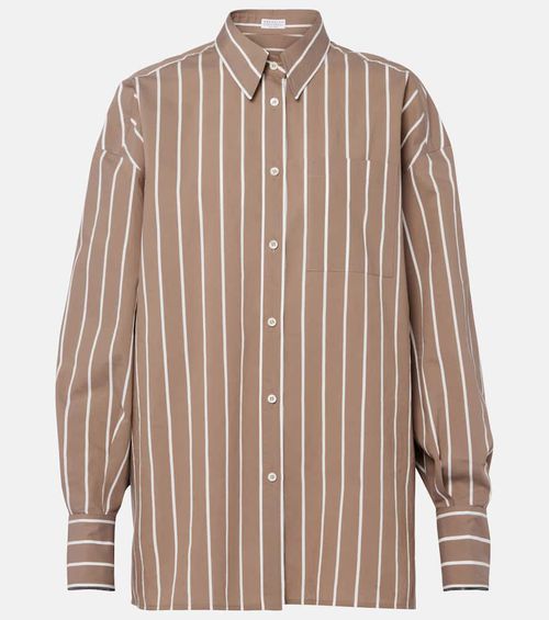Monili striped cotton-blend poplin shirt