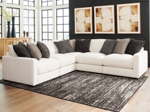 Elissa Court Performance Fabric Modular Sectional, Vanilla