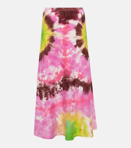 Gabriela Hearst Tie-dye cashmere and silk midi dress