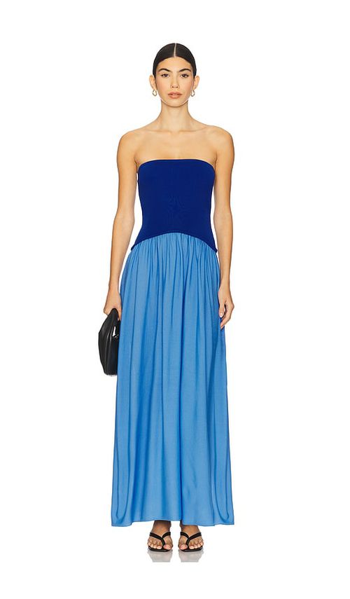 Solid & Striped Strapless Soglio Dress in Navy.  XL. Also in L