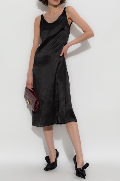 Balenciaga Silk Dress, Women's, Black
