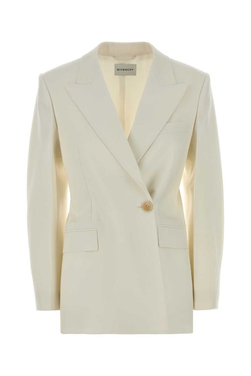 Ivory Wool Blend Blazer