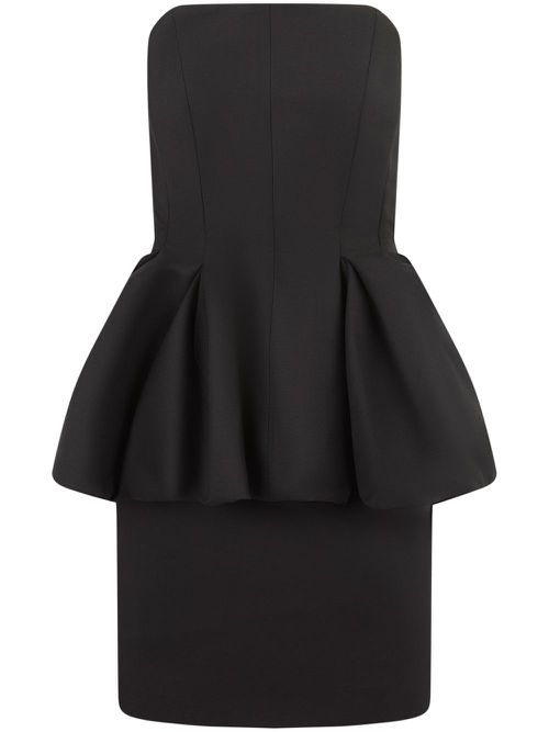Wool mini dress - Black