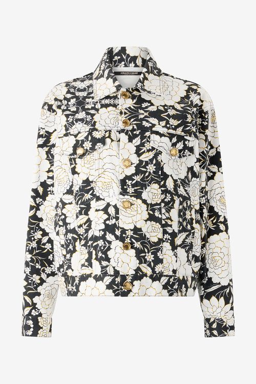 Denim Jacket With Flowers