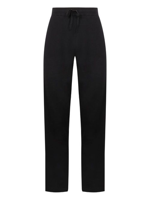 Organic cotton straight-leg trousers - Black