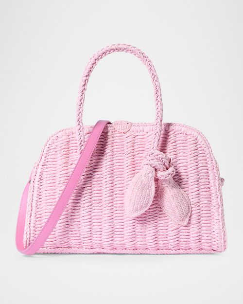 Turismo Small Raffia Top-Handle Bag