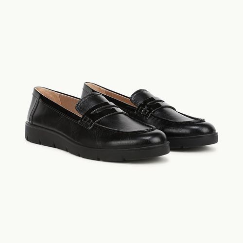Stride Veronica 2 Slip On Loafer Shoes Black Faux Leather