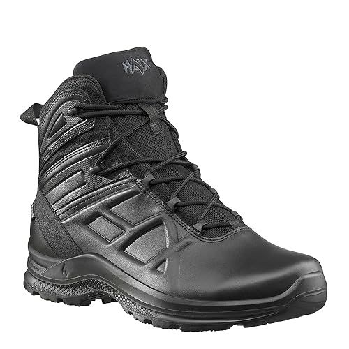 HAIX Black Eagle Tactical 2.0 GTX Mid Side Zip - Wide Width, Waterproof Work Boots with Anti-Slip Sole, Shock Absorbing Technology & Lightweight Design, Great Boots For Police Men