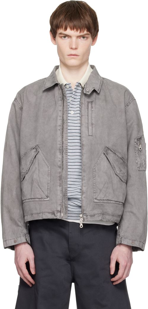 Gray Organic Cotton Washed MK-3 Jacket