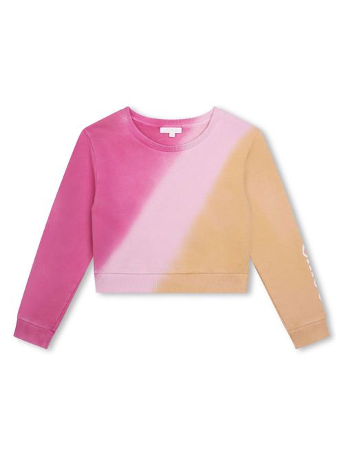 Tie-dye print ombré sweatshirt - Pink