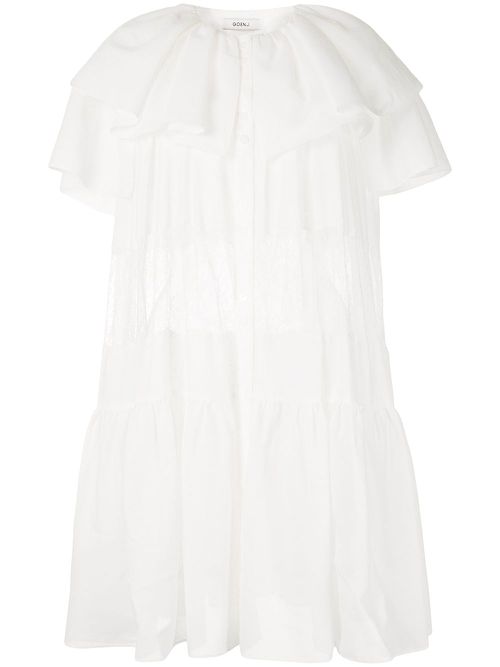 Tiered mini dress - White