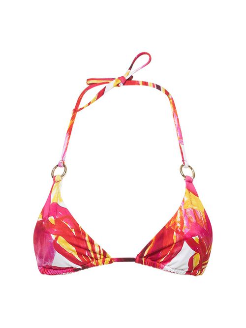 Mini Ring Print Triangle Bikini Top