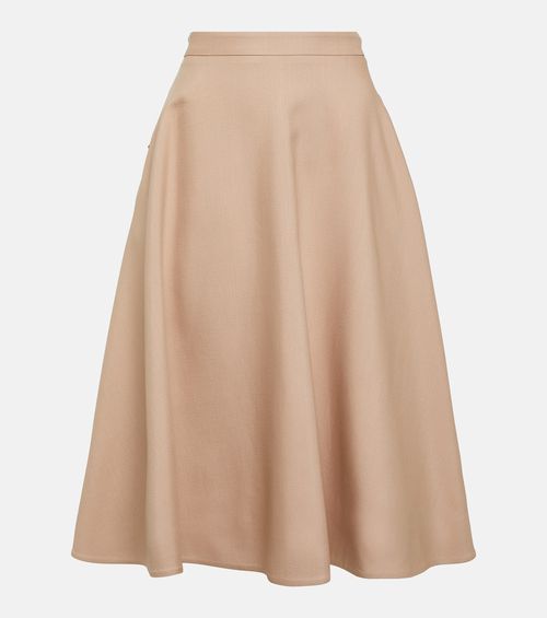 VGold Crêpe Couture midi skirt