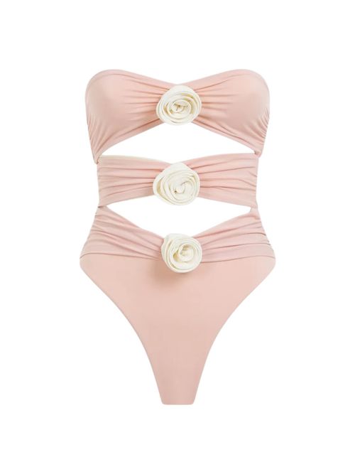 Pink Embellished Swimwear