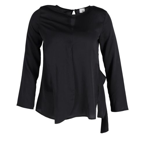 Long Sleeve Blouse in Black Polyseter