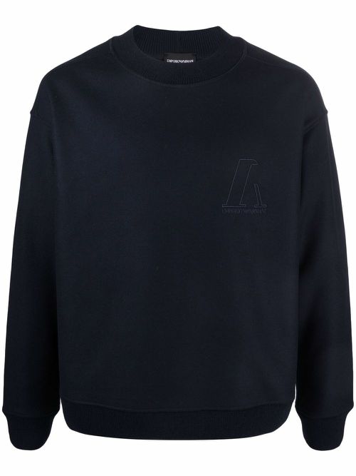 Wool-blend sweatshirt - Blue