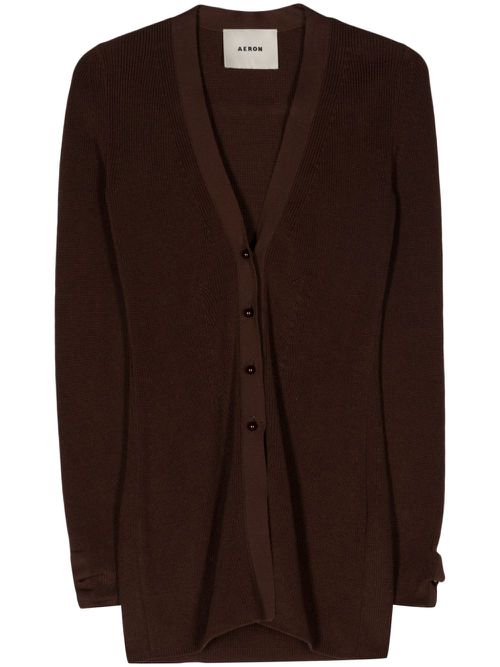Baxter organic cotton cardigan - Brown