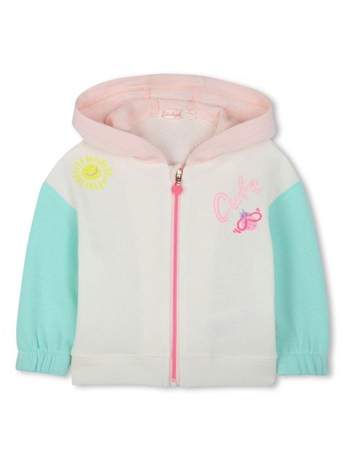 Illustration-print hoodie - White