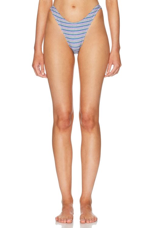 Heavy Manners High Cut Cheeky Bikini Bottom in Fruit Twister - Multi. L also in M, S
