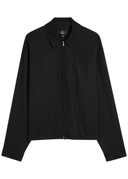 Logo-embroidered Twill Overshirt