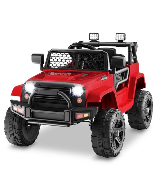 12V Kids Ride On Truck Car Electric Vehicle Remote with Music & Light - Red