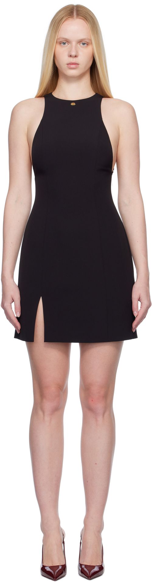 Black Slit Minidress
