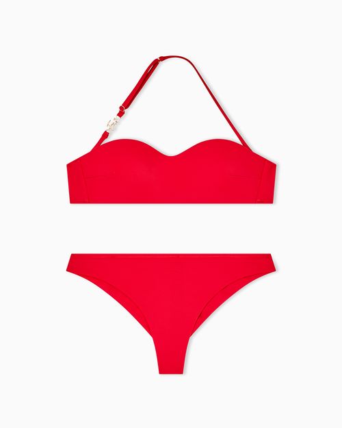 Bandeau bikini with logo