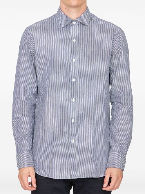 Striped cotton shirt - Blue