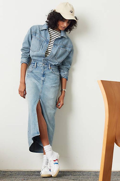 Denim Midi Shirt Dress