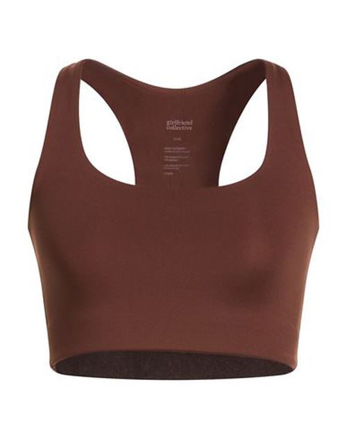 Woman Top Brown Size 4XL Recycled polyester, Elastane