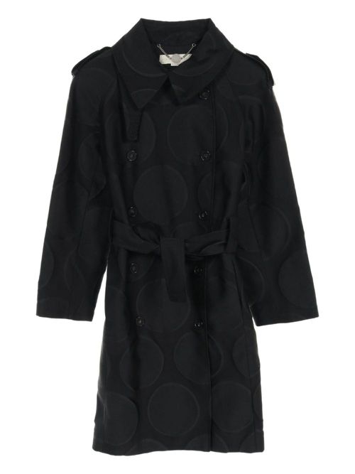 2010s wool trench coat - Black