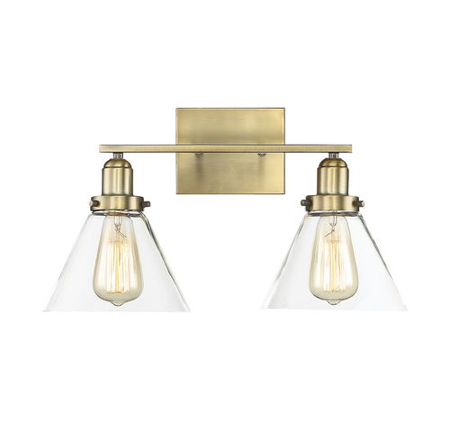 Savoy House Drake 2-Light Bathroom Vanity Light in Warm Bras