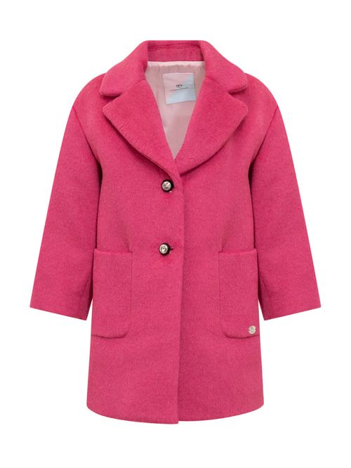 Kids Pink Solid Trench Coat