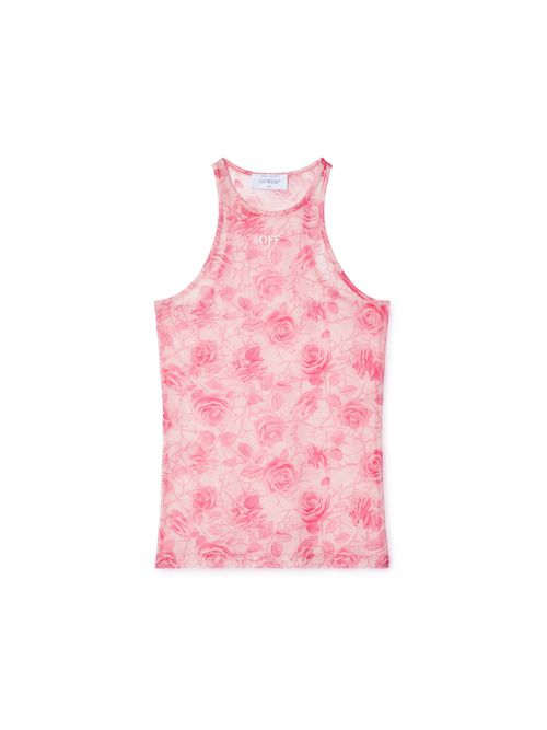 Off Stamp Roses Mesh Racer To Powder Pin - Female T