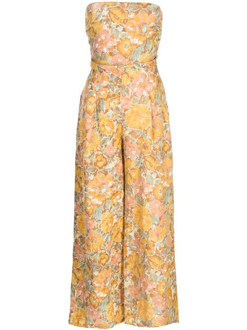Alegrias floral-print jumpsuit - Yellow