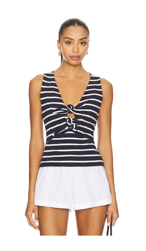 Nation Los Angeles TANK-TOP TERRI in Black,White. Größe XL/1X. Also in L, M