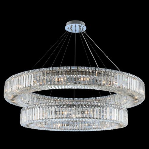Rondelle 30-Light 47" Pendant Light in Chrome
