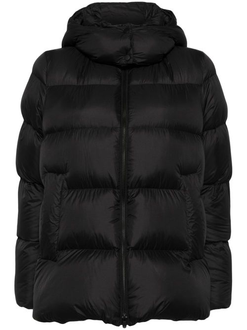 Hooded puffer jacket - Black