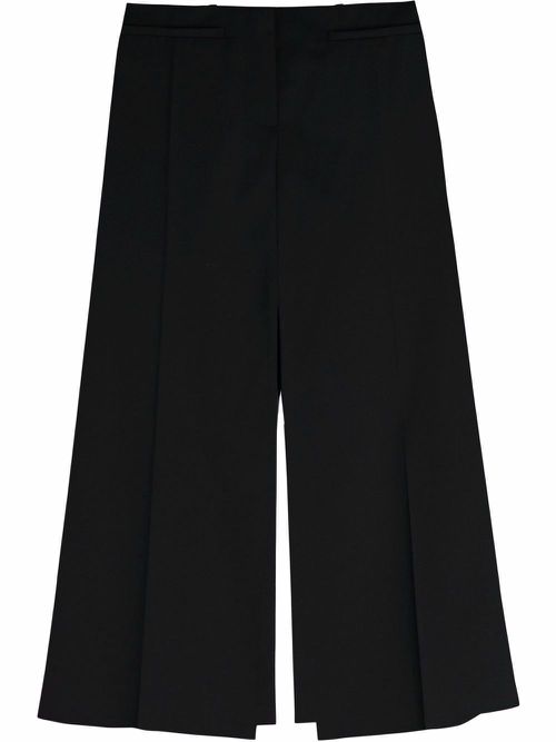 Tailored wool midi skirt - Black