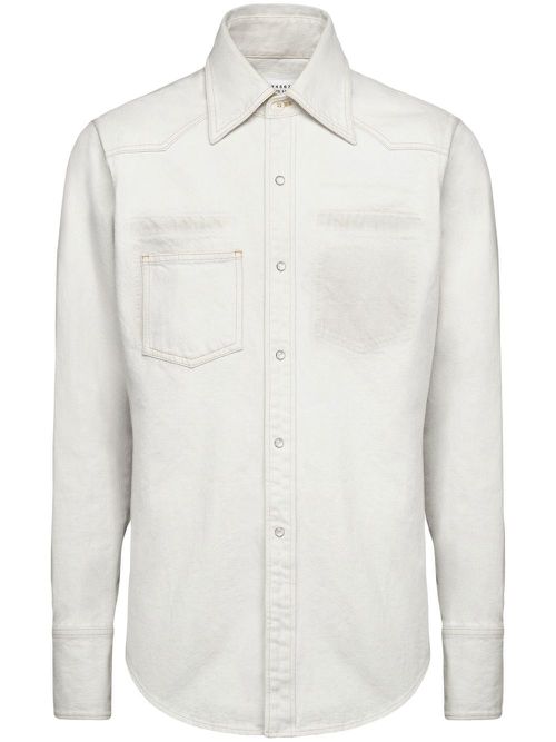 Cotton long-sleeve shirt - Neutrals