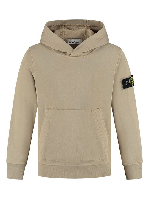 Compass-badge hoodie - Brown