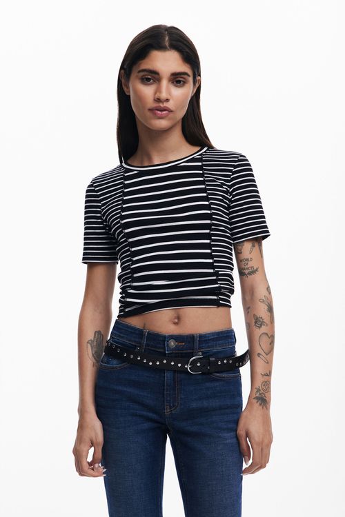 Striped short-sleeve T-shirt