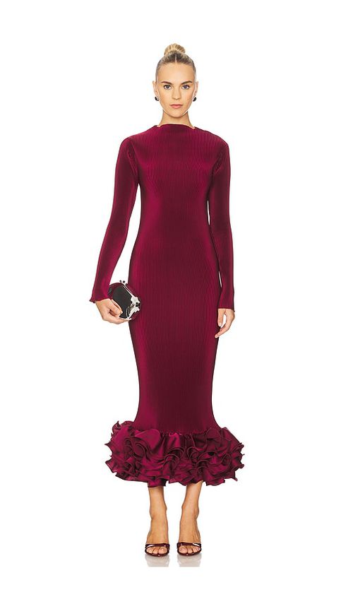 L'idee vestido campbell en color vino 8/S también /M, 12/L