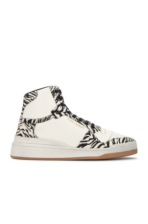Saint Laurent Mid Top Sneaker in White