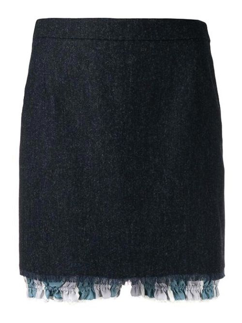 Layered mini skirt