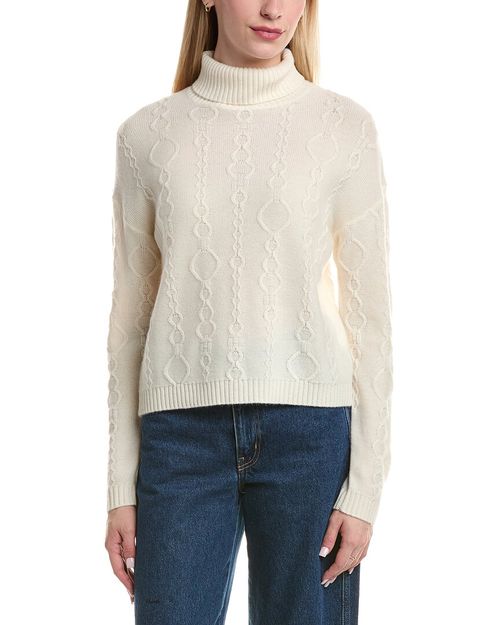 Modern Cable Turtleneck Wool & Cashmere-Blend Sweater