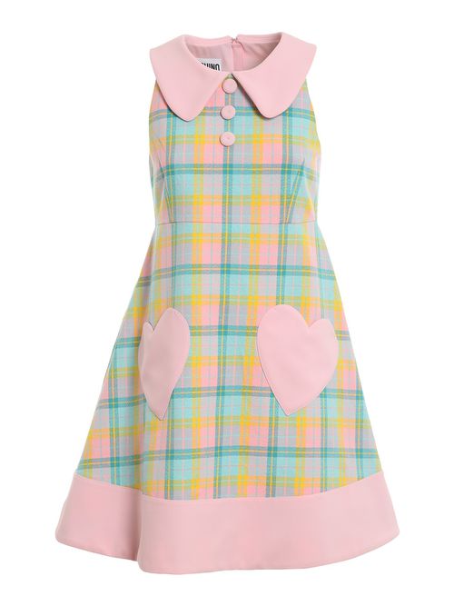 Check flared dress