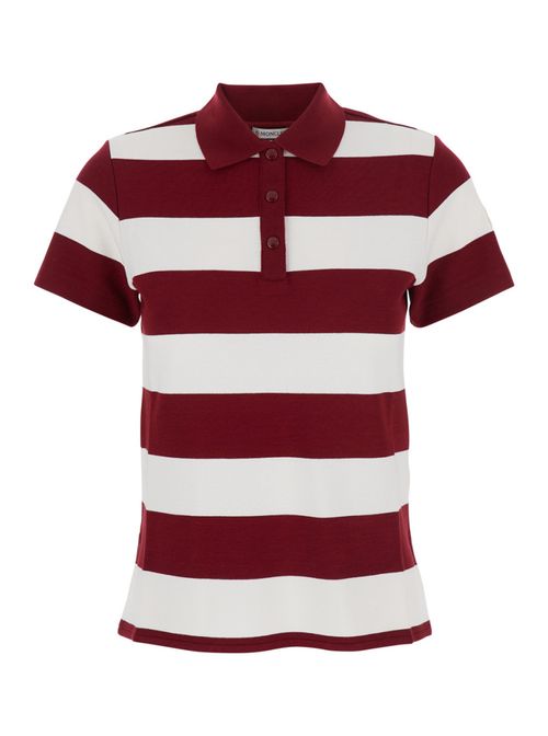 Red Stripes Shirt Collar T-Shirt